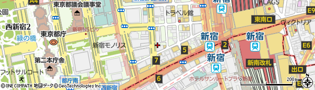 ララク 新宿店周辺の地図