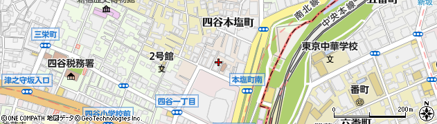 東京都新宿区本塩町周辺の地図