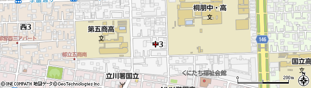 東京都国立市中3丁目6-36周辺の地図