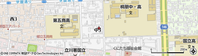 東京都国立市中3丁目6-39周辺の地図