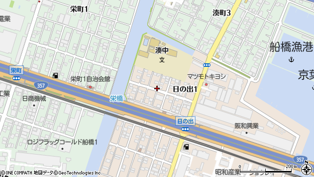 〒273-0015 千葉県船橋市日の出の地図