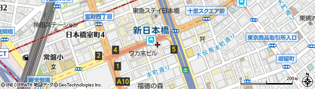肉のハナマサ新日本橋店周辺の地図