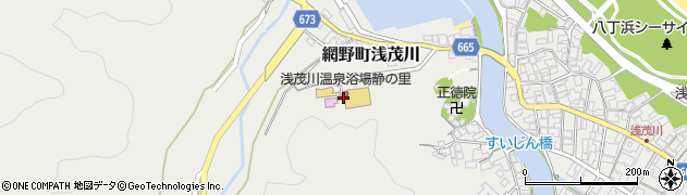 浅茂川温泉静の里屋内温泉プール周辺の地図