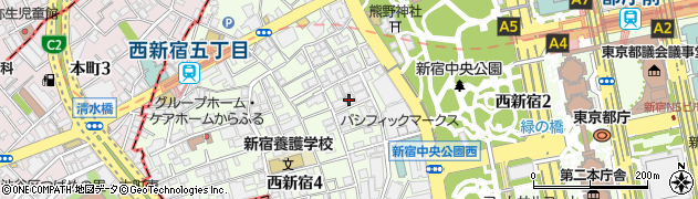 セントヒルズ西新宿第２管理室周辺の地図