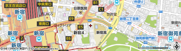 新宿ビジネスホテル周辺の地図