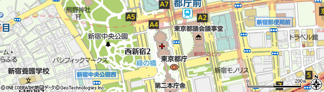 東京都庁周辺の地図