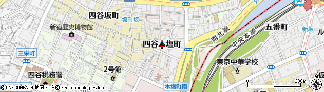 東京都新宿区四谷本塩町周辺の地図