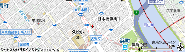 東京都中央区日本橋浜町1丁目2周辺の地図