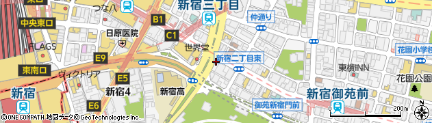 ドトールコーヒーショップ 新宿2丁目店周辺の地図