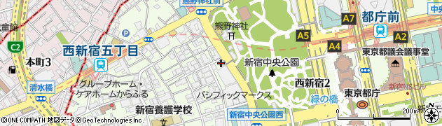 笑がおの園新宿周辺の地図