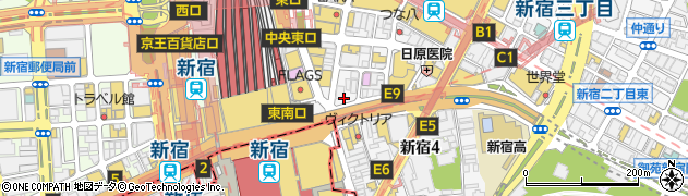 そば処 信州屋 新宿南口店周辺の地図