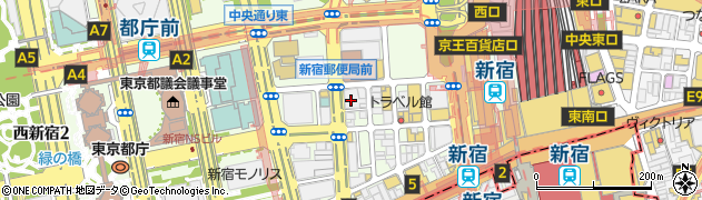 ナチュラルローソンクオール薬局新宿駅西店周辺の地図