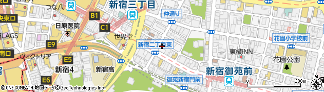 美山陶房　新宿陶芸教室周辺の地図