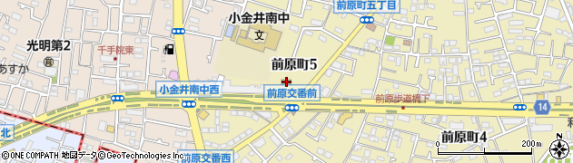 セブンイレブン小金井前原町５丁目店周辺の地図