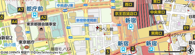 新宿耳鼻科周辺の地図