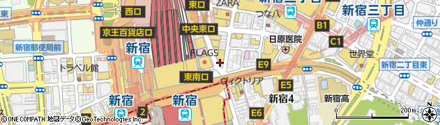 かのや 新宿東南口店周辺の地図