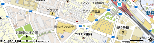 京葉銀行津田沼支店周辺の地図