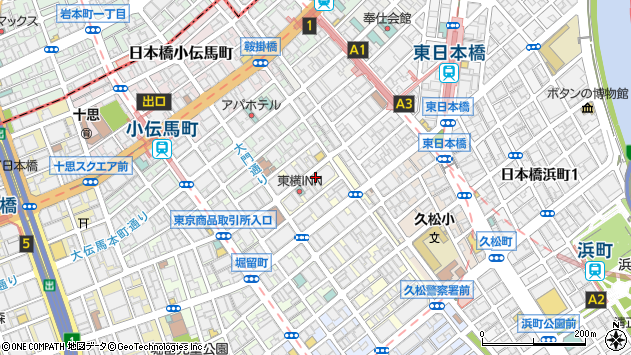 〒103-0006 東京都中央区日本橋富沢町の地図
