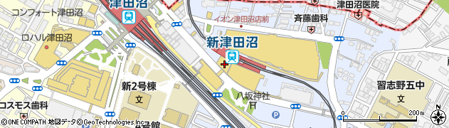 三井住友銀行新津田沼駅前 ＡＴＭ周辺の地図