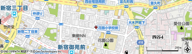 魚然 魚串 新宿店周辺の地図