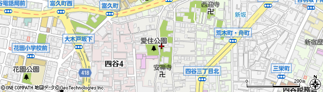 東京都新宿区愛住町周辺の地図