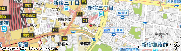 株式会社丸井新宿　マルイ・アネックス周辺の地図
