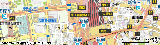 PAUL 京王新宿店周辺の地図