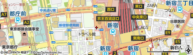 新宿高速BT周辺の地図