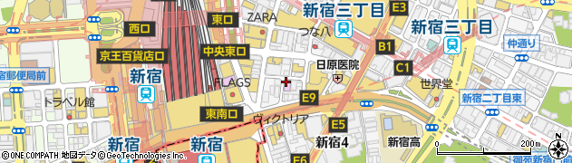 かすうどん 新宿三丁目店周辺の地図