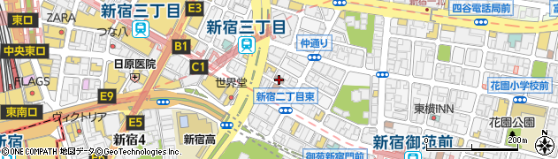 新宿二郵便局 ＡＴＭ周辺の地図