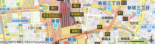マルハン新宿店周辺の地図