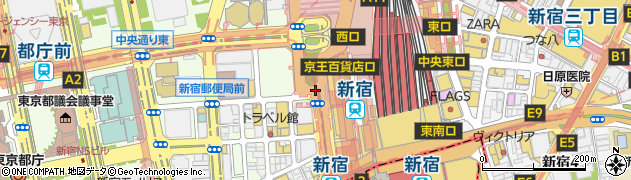 ココカラファイン薬局　小田急エース店周辺の地図