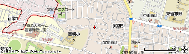 実籾6丁目広場周辺の地図