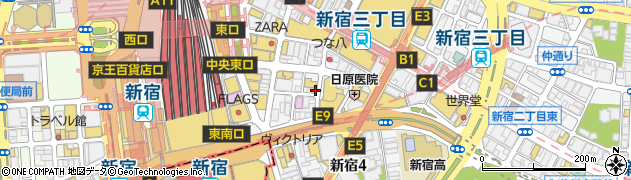 ヴィーニャ ヴァン ヴィーノ Vina Vin Vino 新宿店周辺の地図