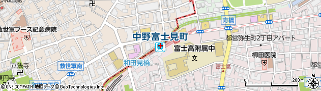 中野富士見町駅周辺の地図