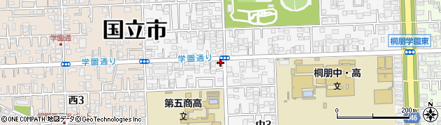 東京都国立市中3丁目3-55周辺の地図