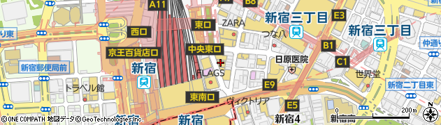 ラバ 新宿東口店(LAVA)周辺の地図