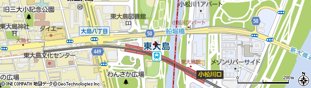 東京都交通局大島総合庁舎周辺の地図