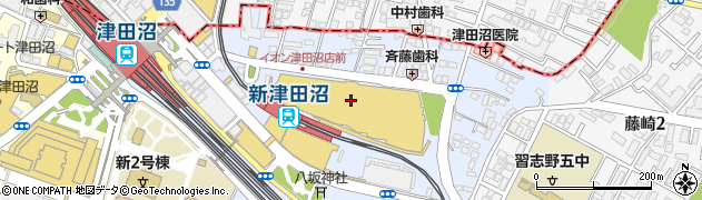 ＨＡＮＡＧＯＲＯＭＯ　イオン津田沼店周辺の地図