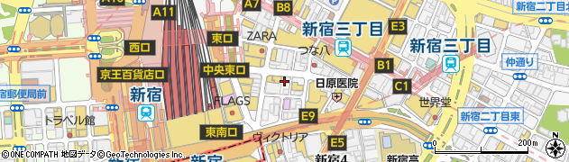 鳥貴族 新宿東口店周辺の地図