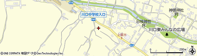 秋川街道周辺の地図