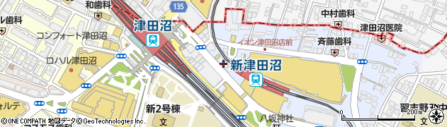 松屋 津田沼店周辺の地図