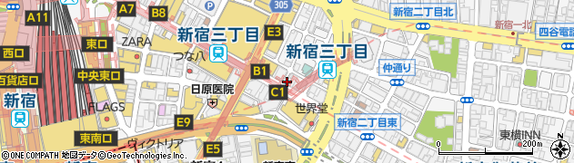 Ｒｅ．Ｒａ．Ｋｕ　新宿店周辺の地図