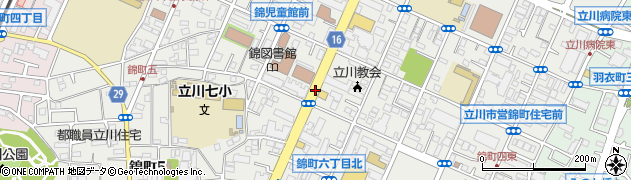 東京都立川市錦町周辺の地図