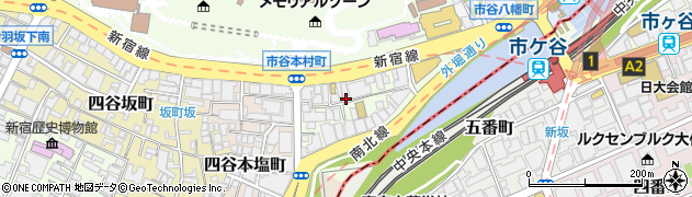 東京都新宿区市谷本村町3-8周辺の地図