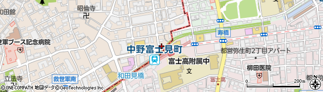 ポニー・クリーニング　中野富士見町駅前店周辺の地図