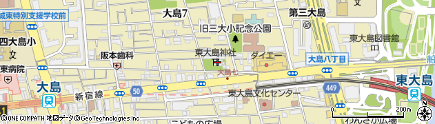 東大島神社周辺の地図