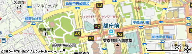 東京都新宿区西新宿周辺の地図