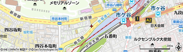 東京都新宿区市谷本村町1周辺の地図