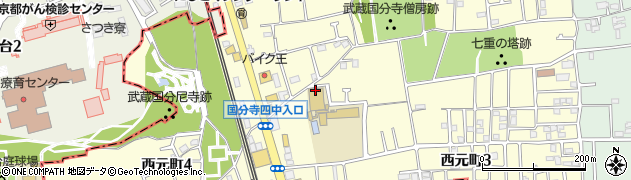 国分寺市文化財資料展示室周辺の地図